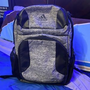 Adidas book bag 💼 gray black multiple pockets